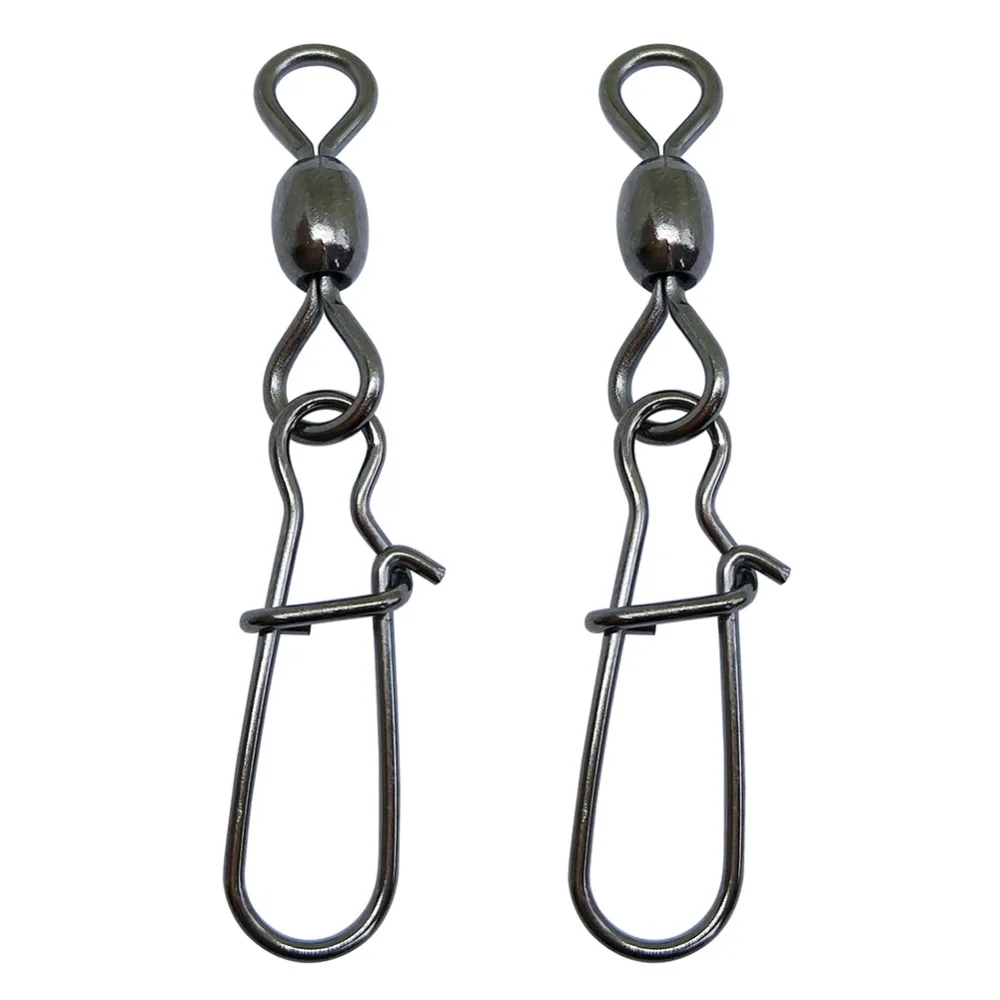 50pcs Premium Fishing Barrel Swivels With Rolling Bearing Snap...