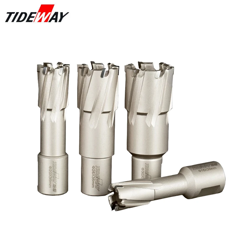 

Core Drill Bit Carbide Annular Cutter Deep 50mm Steel Plate Drill Hole Cutter Bit For Stainless Iron Metal Cutting Drilling