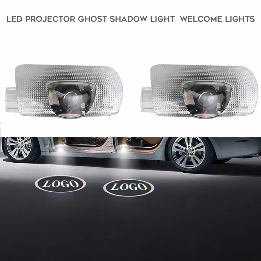 

2pcs Car Door Welecome light Modification LED Ghost Shadow Logo Projector Laser Decorate Lamp for Toyota auris chr corolla Rav4
