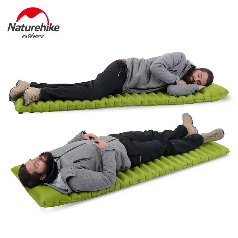 

Naturehike Inflatable Mattress Super Light Fast Filling Air Bag With Pillow Innovative sleeping Pad Camping Mat Bed beach picnic