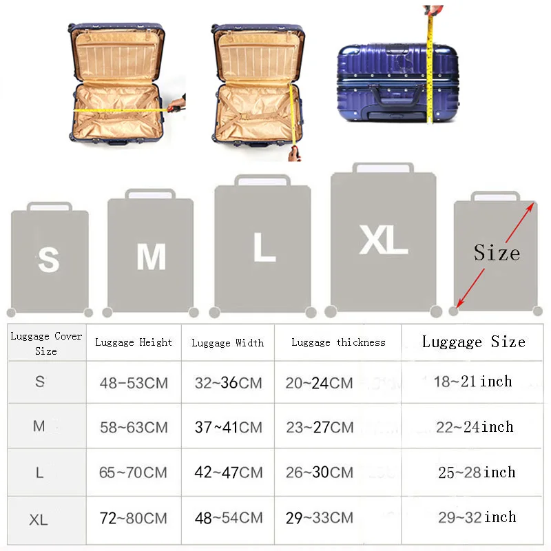 LXHYSJ эластичные Защитные чехлы для багажа, Чехол для багажа, подходит для 18-32 дюймов, чехол Чехол для багажа, аксессуары для путешествий