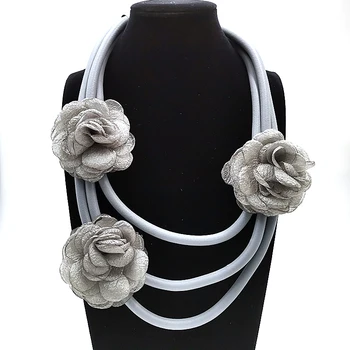 

YD&YDBZ 2019 New Designer Flower Pendant Necklace Women Grey Chains Harajuku Bohemia Style Necklaces Summer Dress Accessories