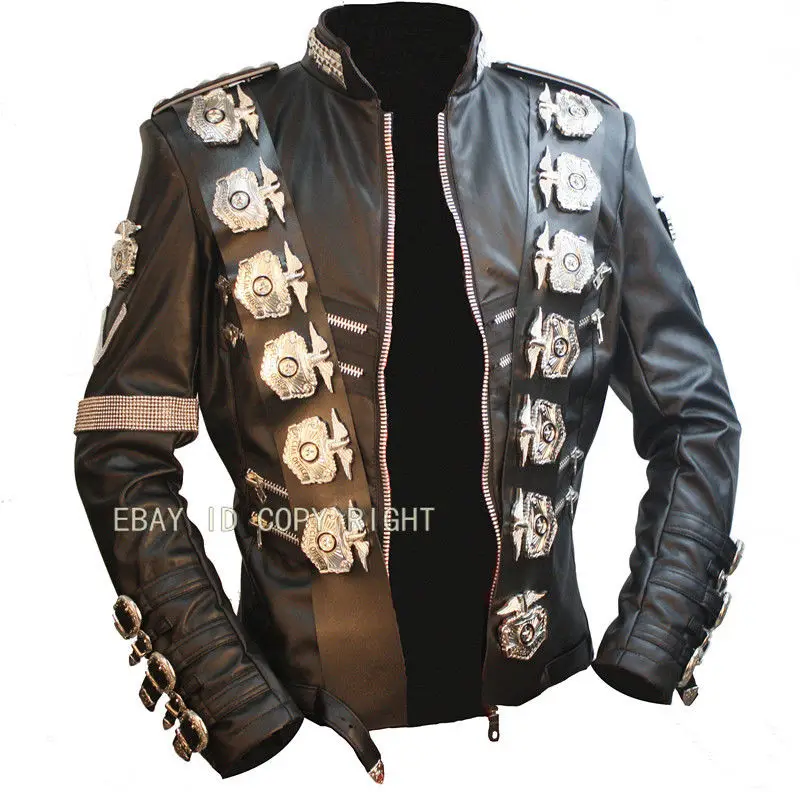 MJ Майкл Джексон BAD tour куртка в Японии из искусственной кожи нержавеющая сталь Орел панк Повседневная Верхняя одежда proformance show
