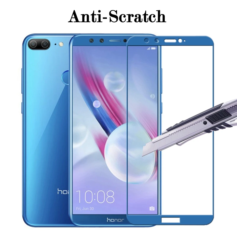 Полное защитное закаленное стекло для Huawei Honor 9 9i V9 P9 Lite mini 2019 Plus Y9 2018 glas 9H Защитная