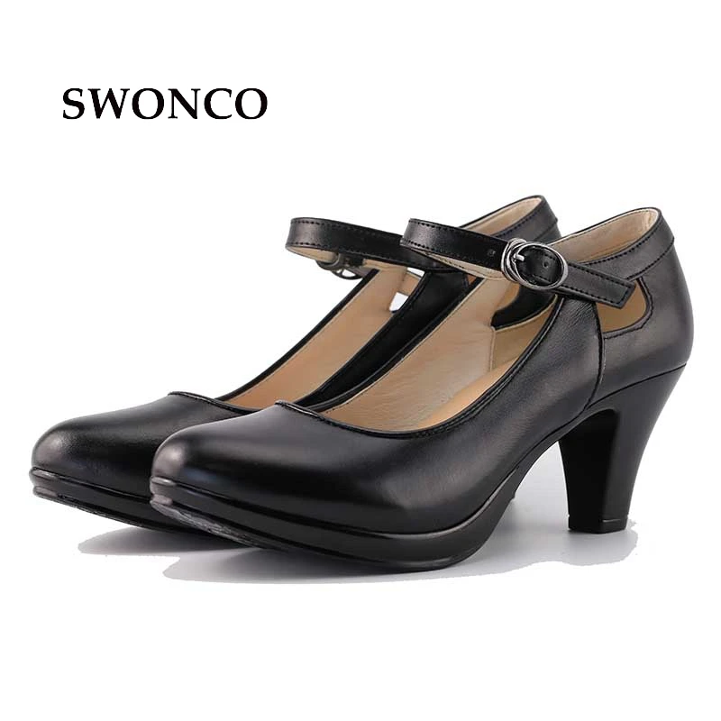Tali Tebal Bertumit Pompa 35-40size Hitam 5