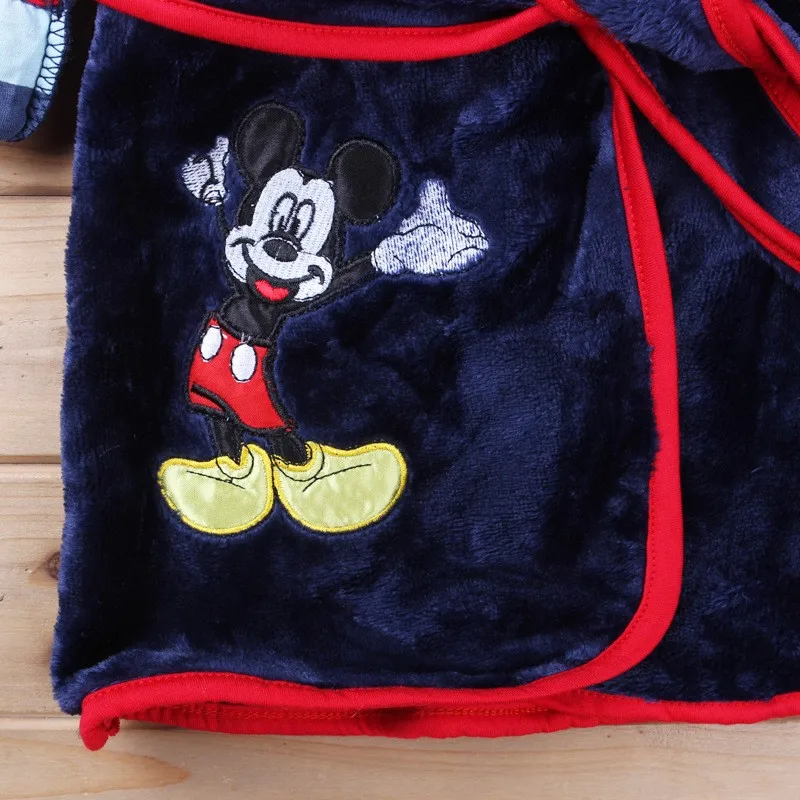 Children's Bathrobe Nemo Minnie Mickey  Soft Velvet Robe Baby Girls Pajamas Coral Kids Warm Toddler Robes Infant Clothes black and white baby girl nightgown