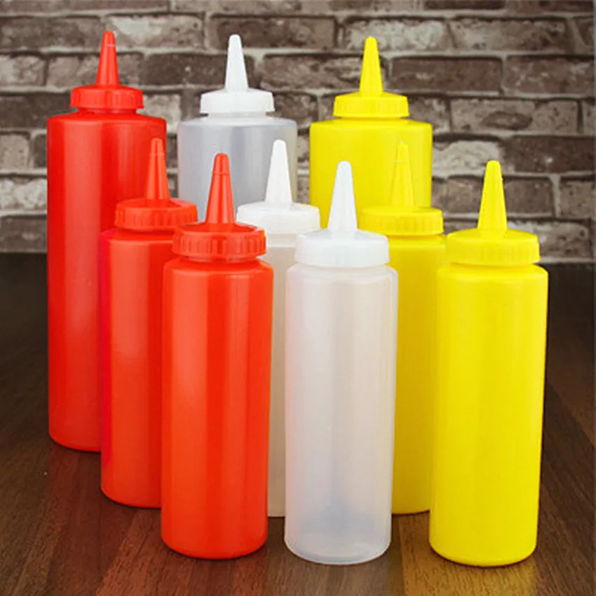 

1PC Sauce Squeeze Bottle Honey Cream Oi Storage Bottle Cake Sushi Decoration Tools Jam Spices Tomato Sauce Dispenser Holder Jar