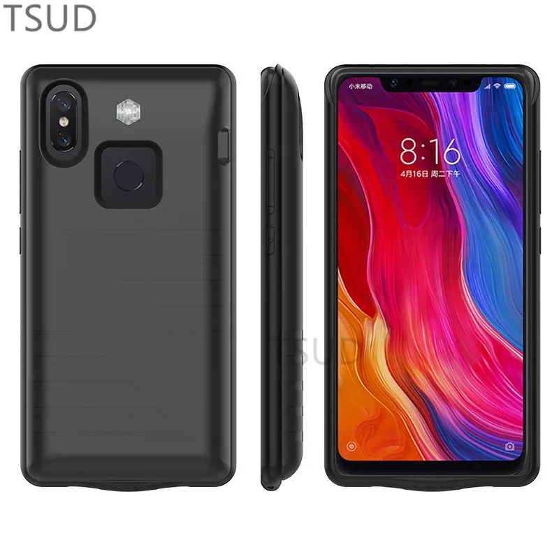 

6800mah external battery charger case for xiaomi mi 8 se portable wireless battery charging cover for xiaomi mi 8 luxury 2 in 1