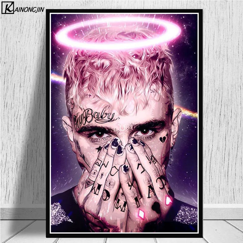 Плакат Lil Peep R.I.P плакаты и принты со звездами музыкальной певицы Картина на холсте