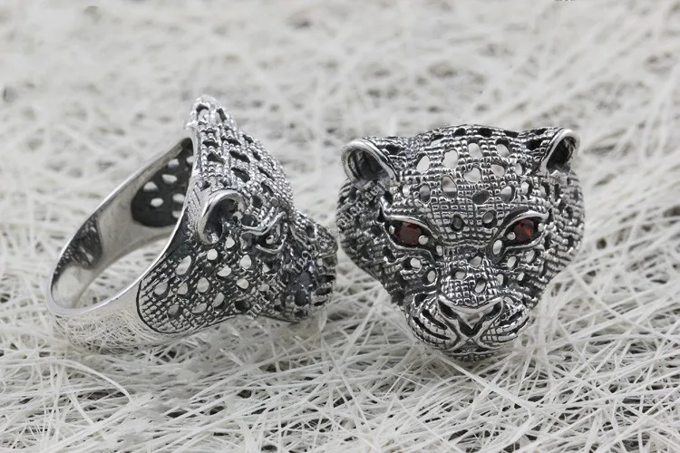 Кольцо BOCAI из чистого серебра 925, jaguar jagless, кольцо с головой леопарда для мужчин и женщин