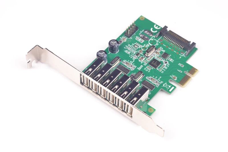 Koop 8 Port USB 2.0 PCI Express X1 Card (6 Externe Poorten en 2 Interne 9 Pin Poorten)