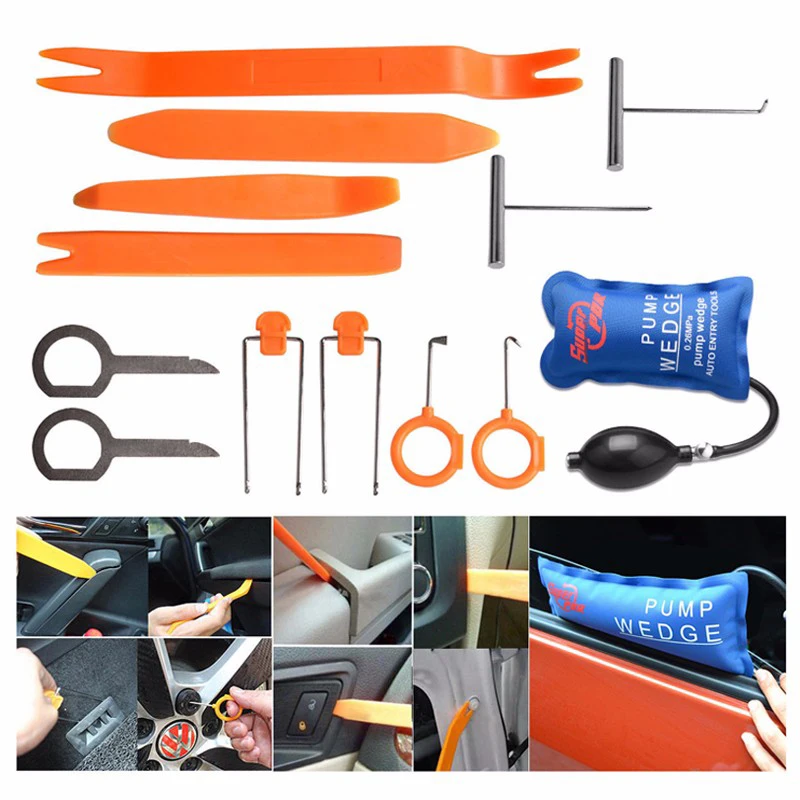 Vente Super PDR pompe cale serrurier outils serrure Pick ensemble ouvert voiture porte serrure outils d ouverture voiture Radio panneau enlèvement outils