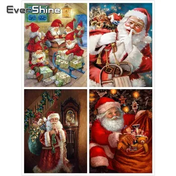 

EverShine Diamond Painting Santa Claus Full Square Diamond Embroidery Christmas Paint With Diamonds Diamond Mosaic Holiday Gift