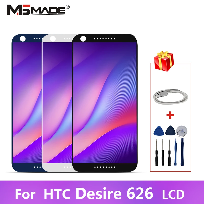 

AAA Quality For HTC Desire 626 626G LCD Touch Screen Digitizer Display 626W Replacement Parts With Frame Free Shipping