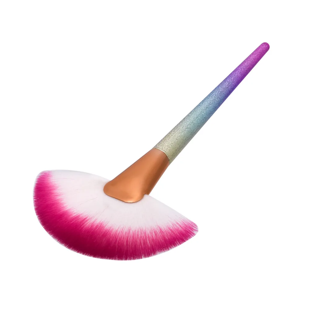 Professional Single Makeup Brush Blush Powder Sector Makeup Brush Soft Fan Brush Foundation Brushes Make Up Tool Best Quality (5)