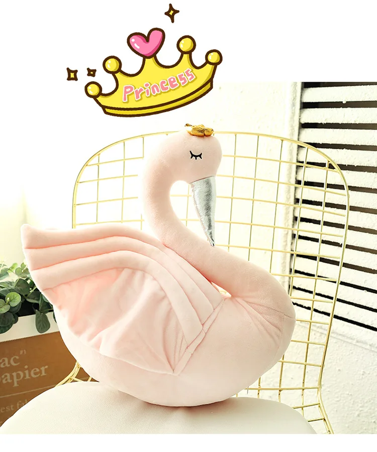 Plush dos Desenhos Bebê de Pelúcia Almofada do Sofá de Volta Centímetros Animados Swan Animais Criativos Forma Suave Decoração Cobertor Travesseiro Carro Colcha Boneca 50x50 15 High Quality Brinquedos e hobbies