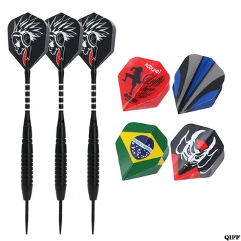 

set of 3 Steel Tip Nickelplated Darts 22g Grooved Alu Shafts 2D Flights MAR28