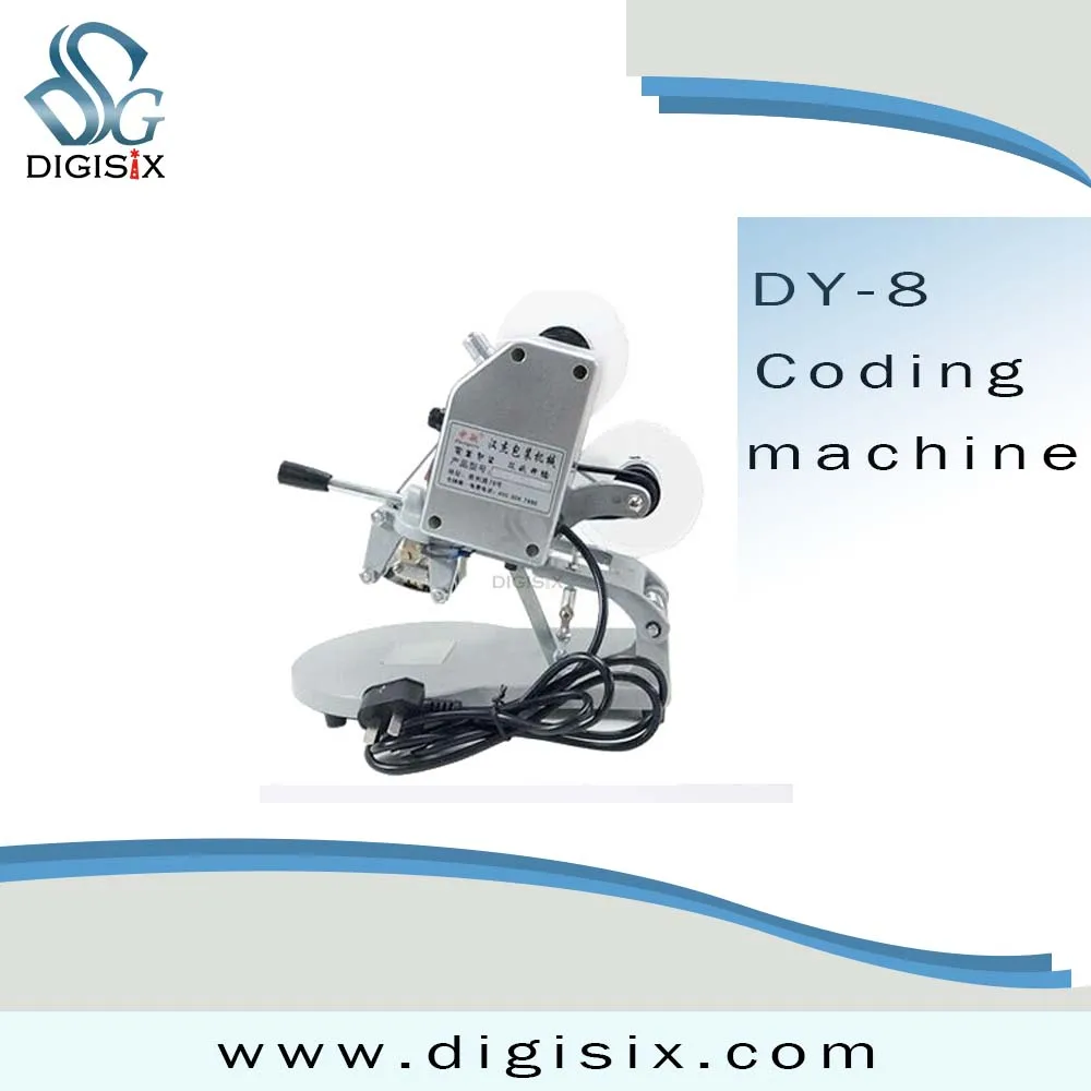 free shipping DY 8 Color Ribbon Hot Printing Machine Direct Thermal Foil Manual Hot Stamp