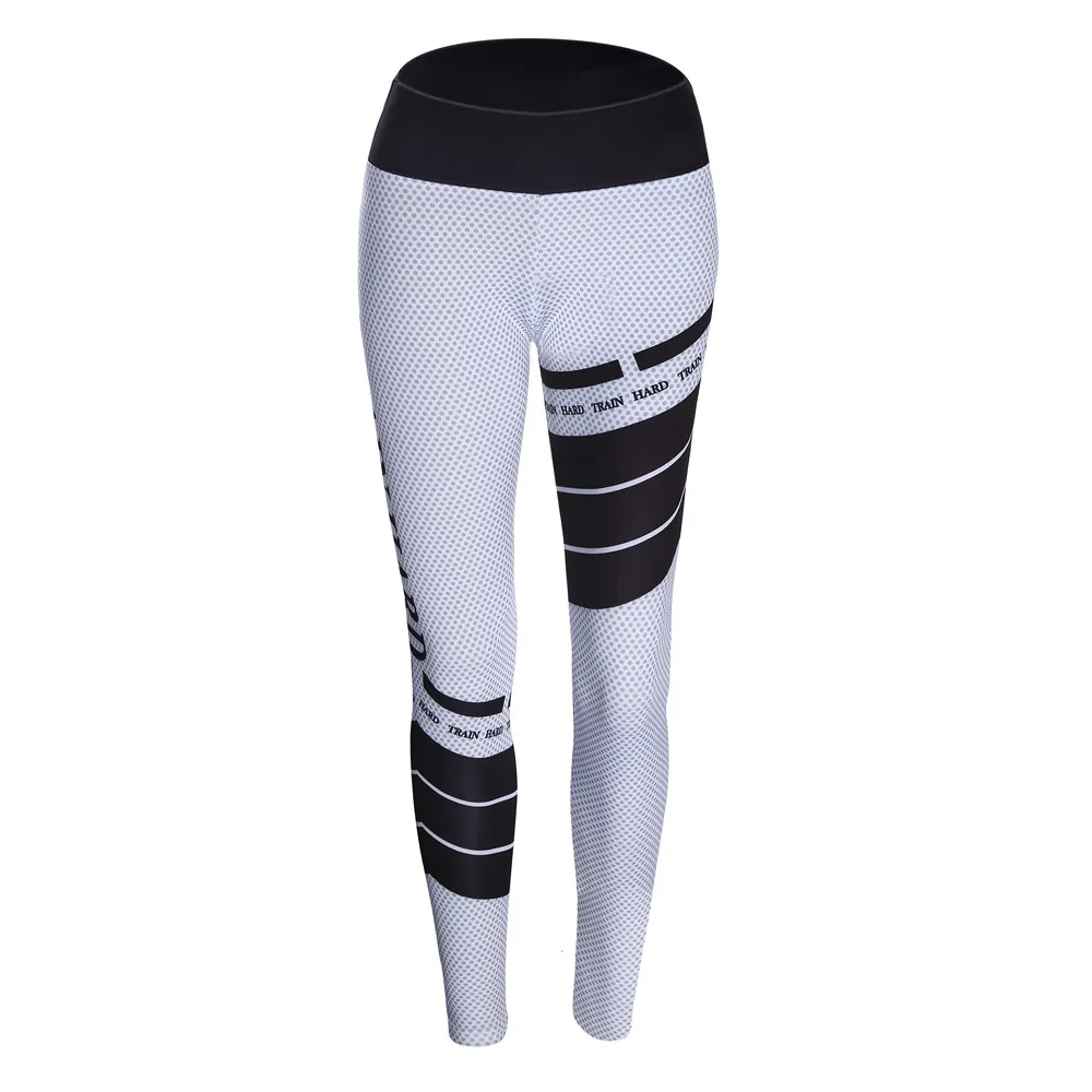 sport leggings women mid waist Letter Print Leggings Sports Gym Workout