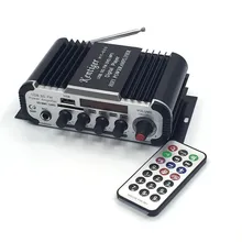KENTIGER-HY-600 de Karaoke con micrófono de 6,5mm, Mini Amplificador de potencia de Radio FM, DAC, reproductor MP3, USB/SD, 12V de CC