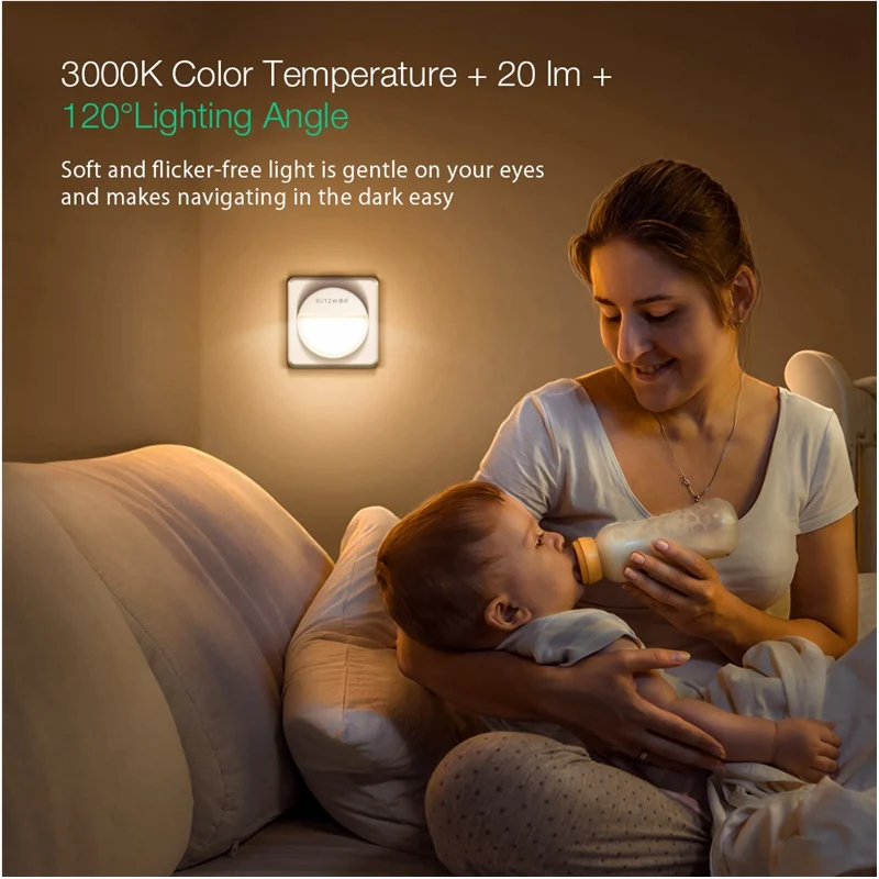 BlitzWolf BW-LT10 Smart Home Light Sensor Light for Night 3000K Color Temperature 20 Lumens Lightin - 32958189125