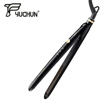YUCHUN 2 In 1 Use Hair Straightening Curling Hair Iron Corrugation Tools Professional Salon Flat Iron Hair Straightener Curler winhonors digital hair straightening flat iron intelligent lcd hair curler straightener professional styling tools salon