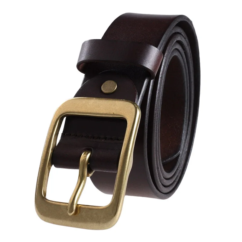 Hongmioo Men Belts Leather Designers Genuine Leather Belt Men Solid ...