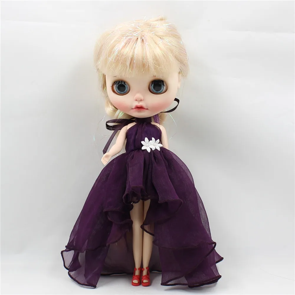 Neo Blythe Doll Chiffon Dress with Flower 13