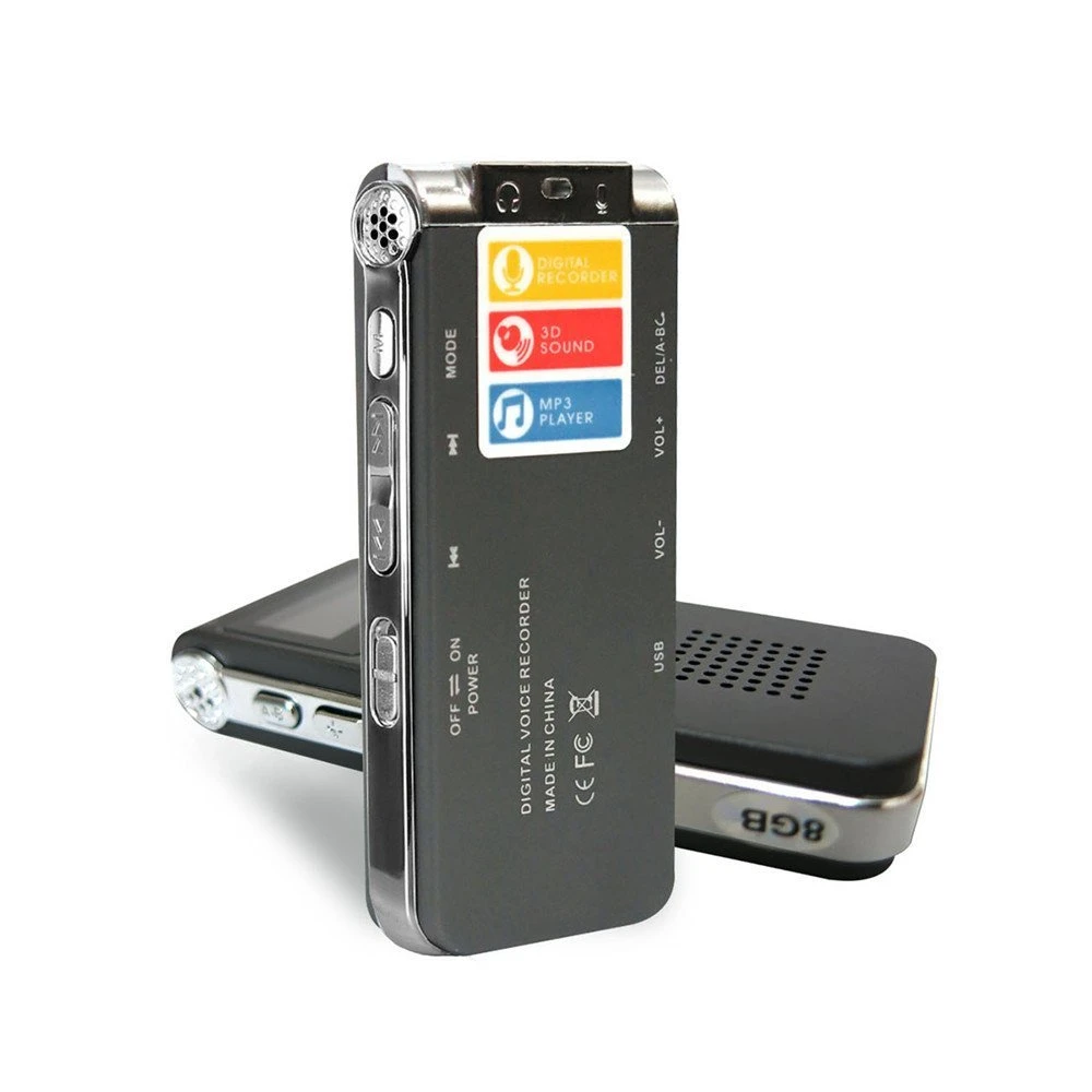 YIXIANG High quality digital voice recorder 8GB Mini USB Flash Digital Audio Voice Recording 650Hr Dictaphone WAV MP3 Player