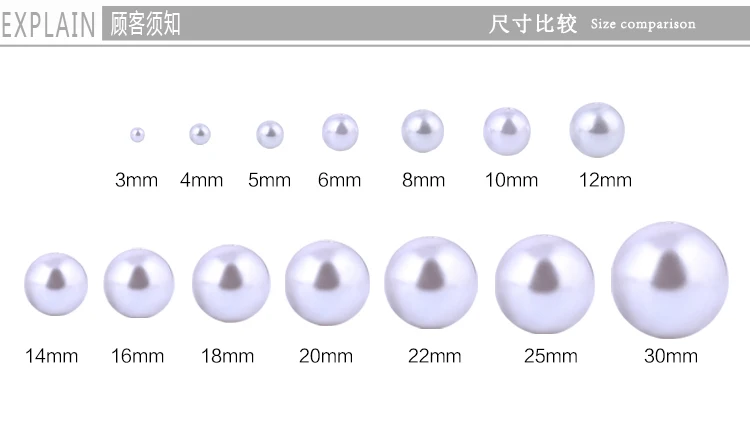 10 грамм белый круглый имитация одежды жемчуг с отверстиями для DIY Искусство ожерелье Модные аксессуары для ювелирных изделий 3-30 мм