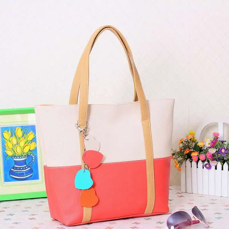Color matching handbag Fashion shoudle bag Women bag Ladies Hand PU Big Beach Shoulder Women Tote Color matching handbag Fashion shoudle bag Women bag Ladies Hand PU Big Beach Shoulder Women Tote