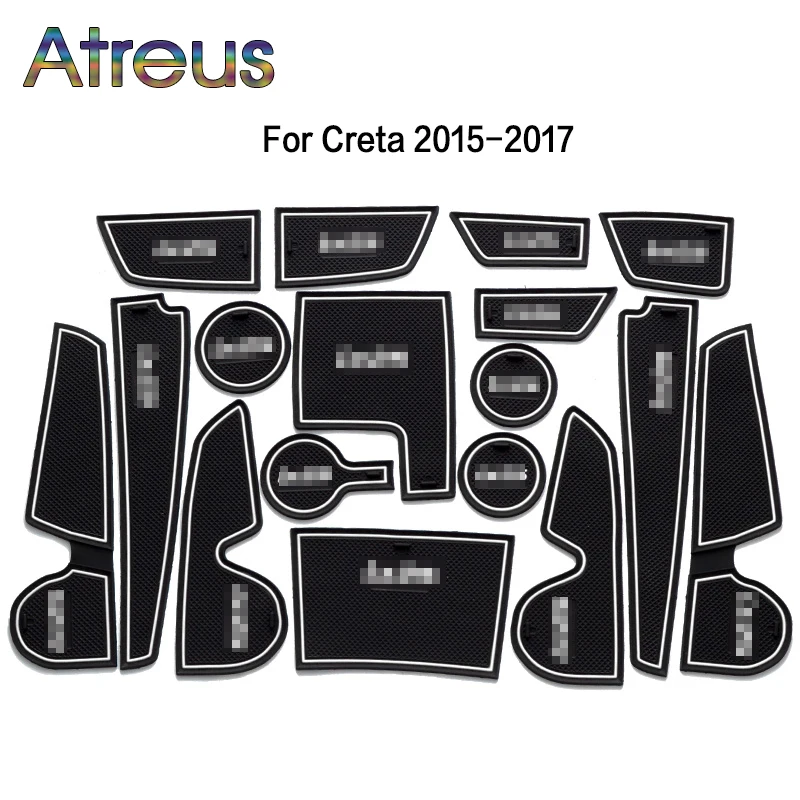 Car font b Interior b font Cup Mat Door Gate Slot Pad Stickers For Hyundai Solaris