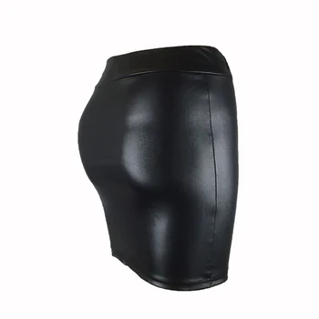 

Fashion Women Summer Matte Bodycon Skirts Faux Leather Thin Slim Fit Elastic Waist HSJ88