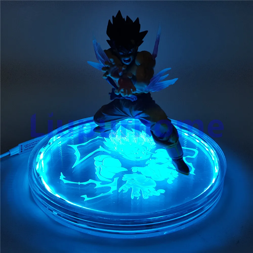 Dragon Ball Z светодио дный света сын Goku kamehameha с светодио дный базы Цвет изменение фигурка светодио дный свет Гоку украшения светодио дный свет