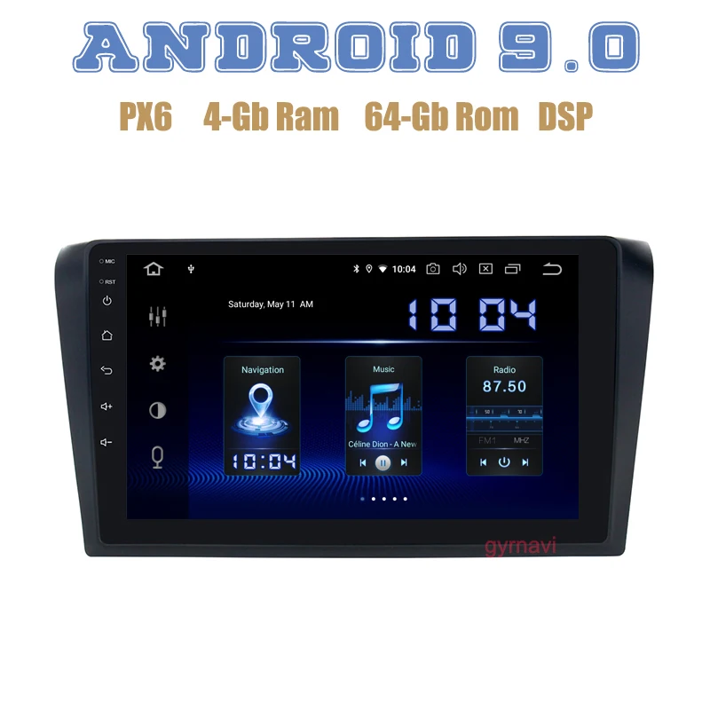 Cheap 9"IPS px6 Android 9.0 Car GPS Radio Player for Mazda 3 2004-2010 with wifi usb DSP 4+64GB Auto Stereo Multimedia Headunit 0 Cheap 9"IPS px6 Android 9.0 Car GPS Radio Player for Mazda 3 2004-2010 with wifi usb DSP 4+64GB Auto Stereo Multimedia Headunit 0