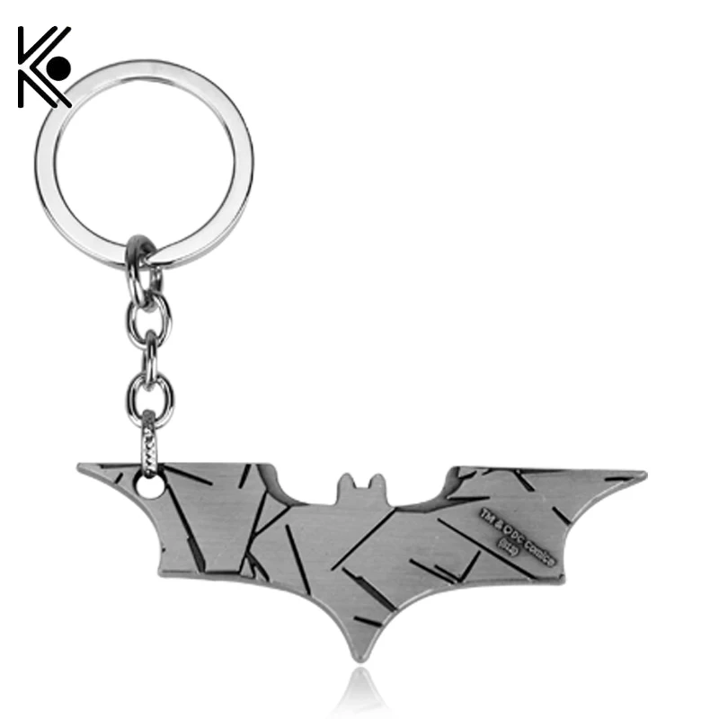 

4 Colors Superhero Batman Keychain 9*3cm Metal Figure Toy Pendant Fashion Key chain for Men Women Christmas gift Free shipping