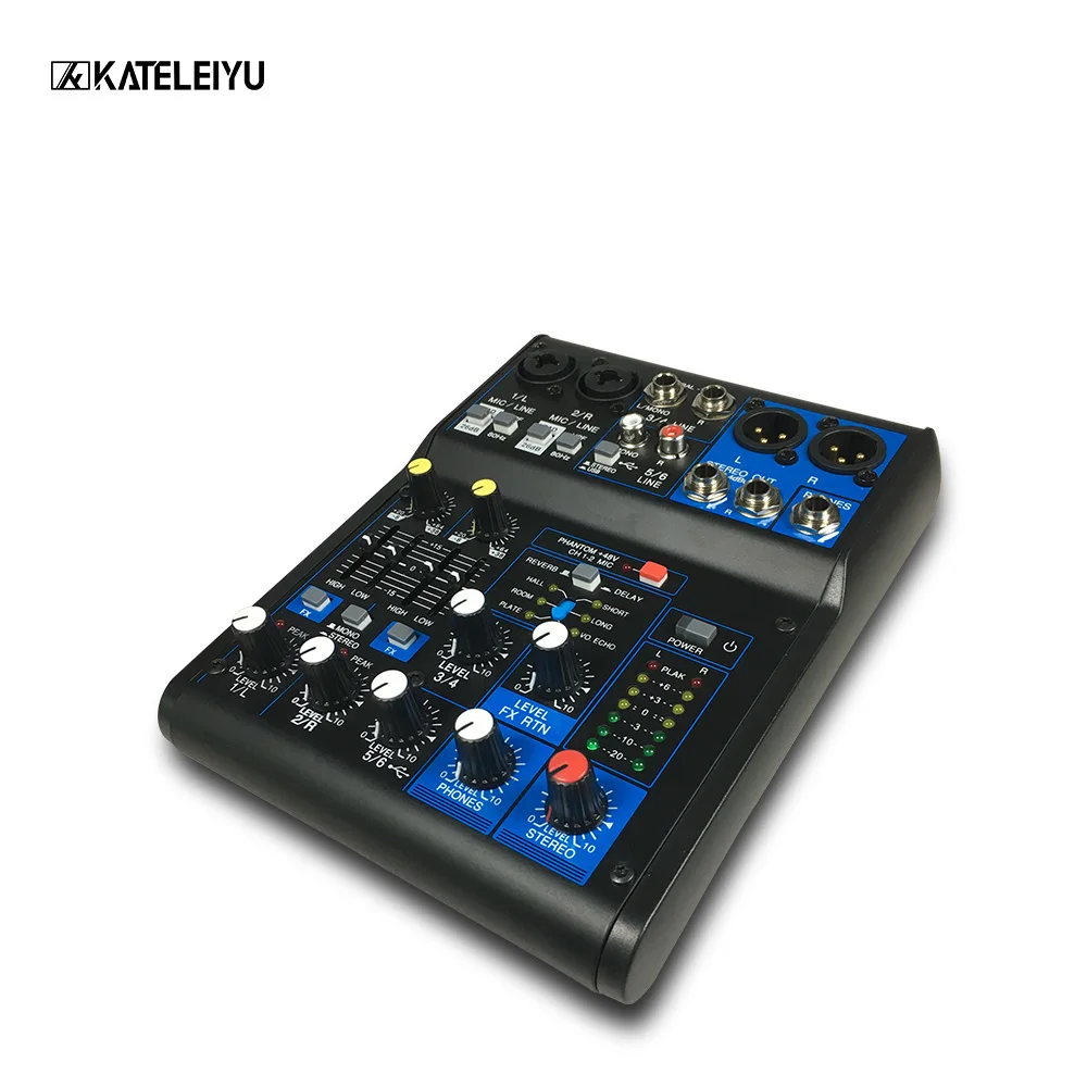Mini 6-Channel Karaoke Microphone Digital Audio