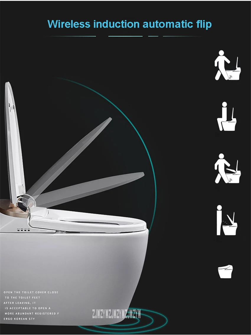 V23 домашний портативный умный туалет полностью автоматический интегрированный Электрический Туалет Ванная комната Многофункциональный умный туалет 220V 1600W