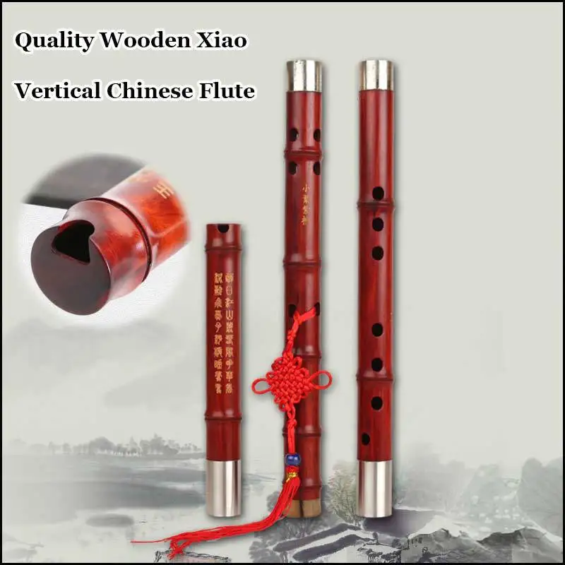 Wood Chinese Flute Xiao Vertical Northern Flauta Professional Traditional Woodwind Musical Instrument Handmade Dong Xiao G/F Key