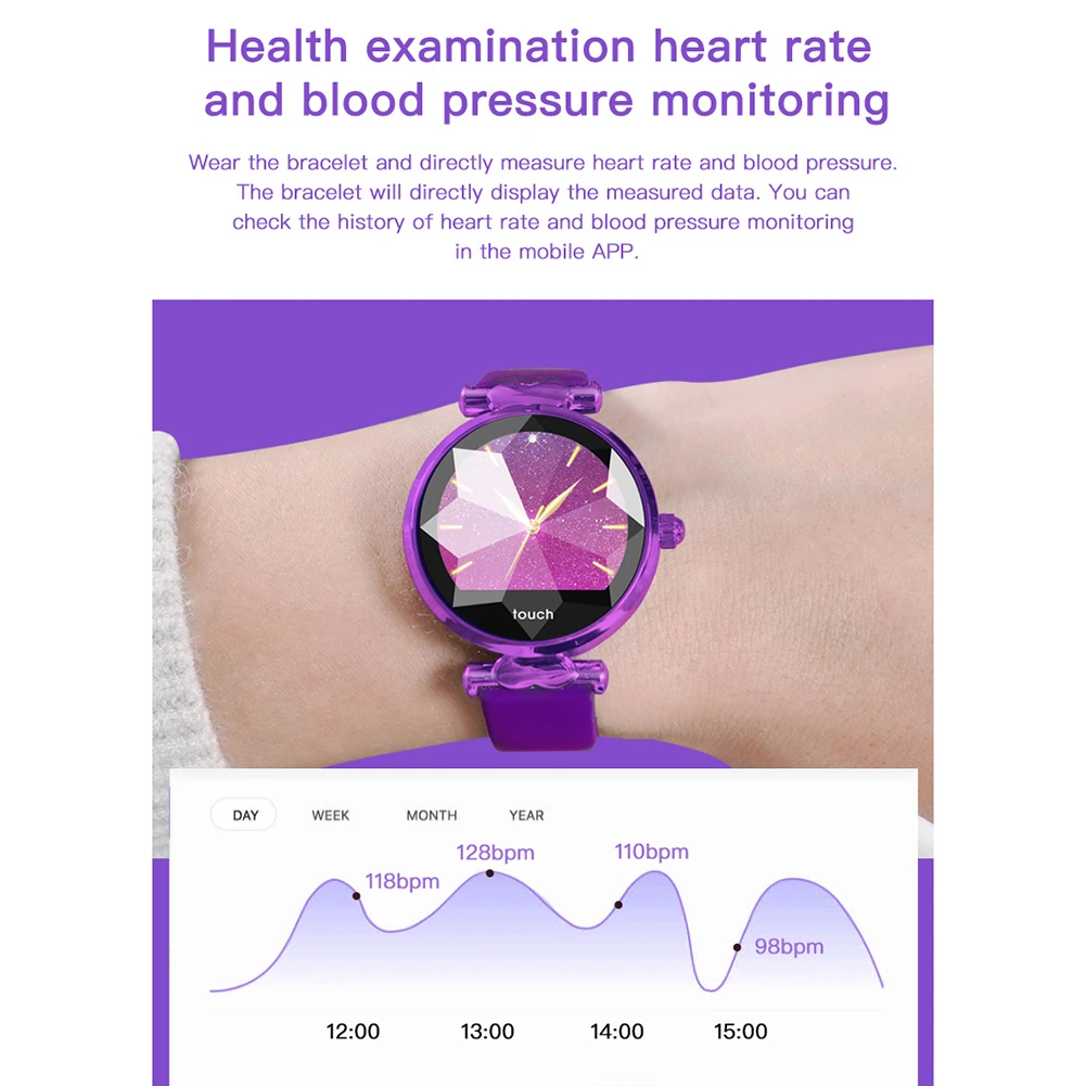 B80 модные часы Smart Watch женские монитор сердечного ритма крови Давление Фитнес фитнес-трекер Смарт-браслет спортивные женские часы