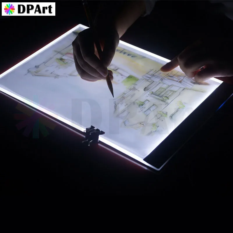 Светодиодный доска A4 Таблица копия ультра-тонкий 3,5 мм Универсальный алмазов картина Даймонд магнитная доска инструменты для рисования аппликации M514