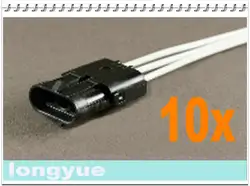 Longyue 10 шт. 3-путь мужчины comnector свинья хвост погодные обновления Провода Ремни 25 см Провода
