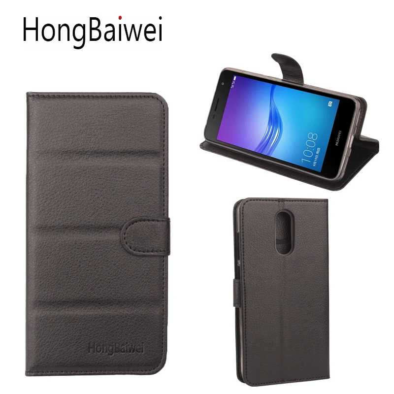 HongBaiwei для huawei Enjoy 6 чехол кожаный с зернистой текстурой личи Роскошный кошелек