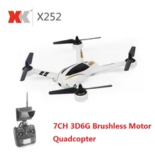 XK X252 2.4G 7CH 5.8G FPV Quadcopter RC Racing Drone With 720P Wide-Angle HD Camera Brushless Motor RTF 3D 6G Mode