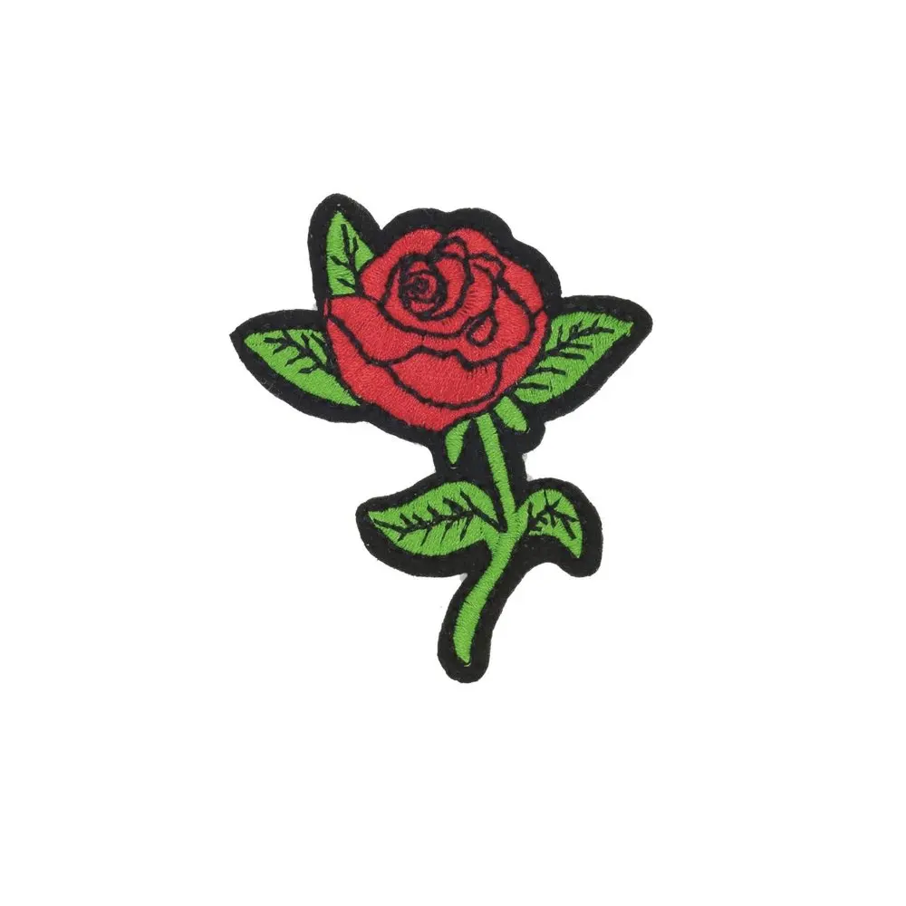 

Embroidery badges Rose Flower (Sew- On) Embroidery Applique Patch Sew Iron Badge