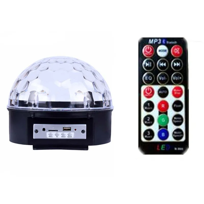 

9 Color LED Bluetooth Speaker DJ Stage Light Laser Party Light LED Sound Control Rotary Crystal Magic Ball Laser Projection Lamp