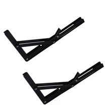 2 pices Paint Black Folding Shelf Bracket Wall Mounted Desk Table Bracket,Furnishings,boat accessories marine