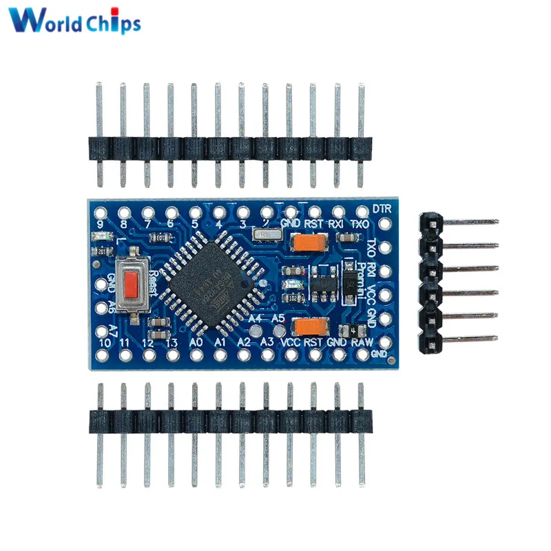 Плата модуль Pro Mini Atmega328 2 шт. 3 В 8 МГц для Arduino Nano 328 контроллер с Pins замена Atmega128|pro mini