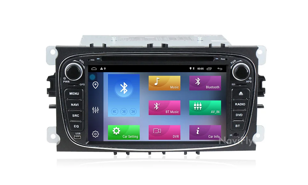 Clearance NaviFly 2 Din Android 9.1 AutoRadio GPS navigation for FORD/Focus/S-MAX/Mondeo/C-MAX/Galaxy 2G+32G 7808IC WIFI FM RDS USB MAP 13