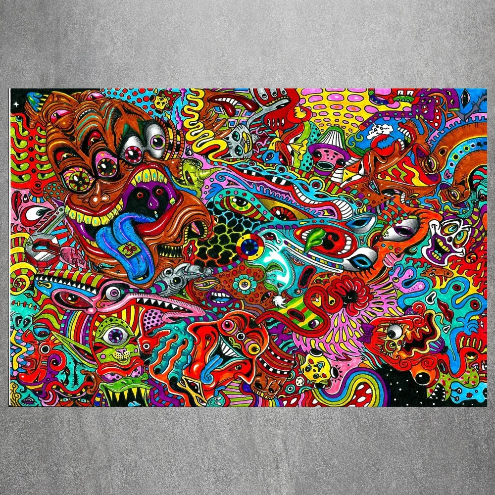 Psychedelic Printed Art Painting Canvas Poster Wall Decor Home Room